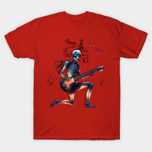 Skulls play music guitar T-Shirt